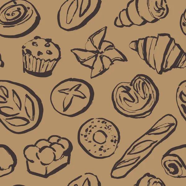 Kusursuz desenli tasarım, fırın ürün çizgisi sanat çizimleri