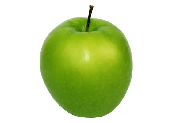 Grüner Apfel Isoliert Auf Weißem Hintergrund Stockfoto