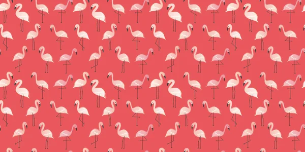 Patrones Sin Costura Con Flamenco Rosa Pintura Flamingo Acuarela Fondo — Vector de stock