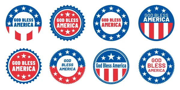 Design Etichetta God Bless America — Vettoriale Stock