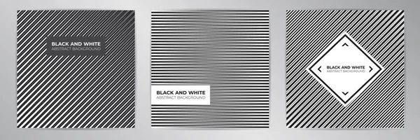 现代横幅设计集 黑色和白色背景海报 矢量集 — 图库矢量图片