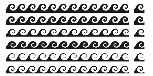 Набор Волнистых Горизонтальных Линий Элементы Векторного Дизайна Модульная Конструкция — стоковый вектор