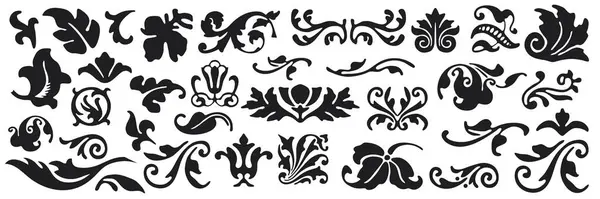 Vektor Set Vintage Kalligrafiska Designelement Och Sidan Dekoration För Retrodesign Vektorgrafik