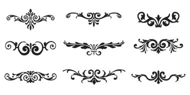 Dekoratif bölme elementleri. Klasik hat bilgisi koleksiyonu