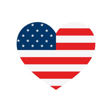 ABD bayrağı kalp simgesinde