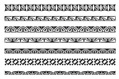 Stil Art Nouveau ve Art Deco süsleme seti.