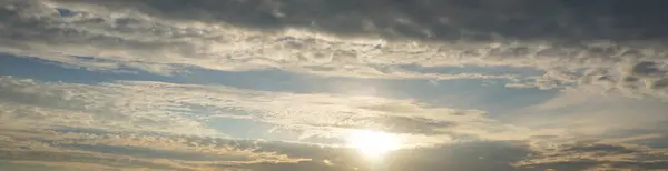 Blick Auf Den Sonnenaufgangshimmel Mit Wolken Morgen — Stockfoto