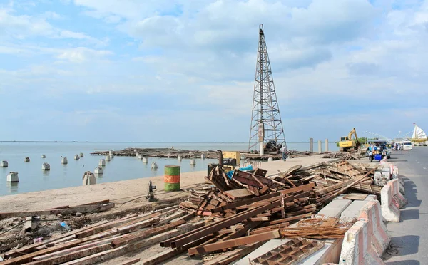 Чонбури Таиланд Окт Строительная Площадка Строительства Морского Порта Октября 2022 — стоковое фото