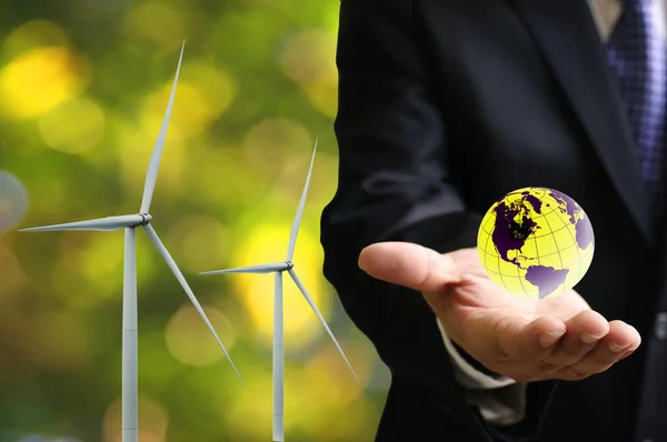 持続可能なビジネスコンセプトのための風力エネルギー — ストック写真