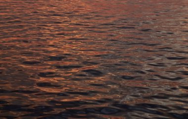 Sea surf with sunset light, Nature background