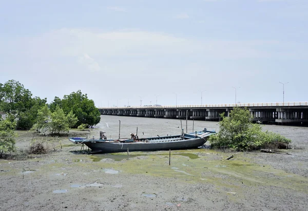 Chonburi Thailand Mei Vissersboot Afgemeerd Bij Vloed Mei 2023 Chonburi — Stockfoto