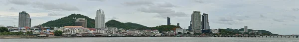 Chonburi Tajlandia Czerwca Panoramiczny Widok Krajobraz Miasta Siracha Nad Morzem — Zdjęcie stockowe