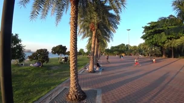 Pattaya Thailand Листопада Люди Пляжі Панорамним Знімком Листопада 2023 Року Відеокліп