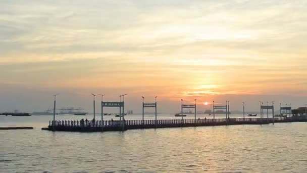 Чонбурі Thailand Nov Проміжок Часу Заходу Сонця Небо Туристичною Прогулянкою Стокове Відео 