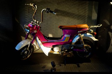 Rayong, Tayland - 17 APR: 17 Nisan 2025 'te Rayong, Tayland' da xxxxx mini motosikletinin yakın plan çekimi