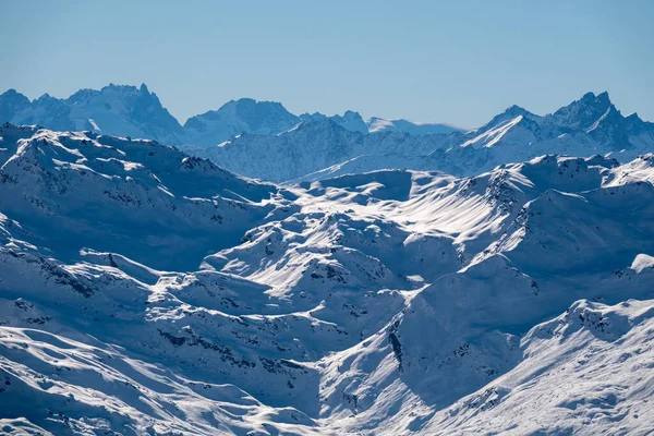 Horské Pohoří Lyžařském Středisku Trois Vallees Francie Evropa — Stock fotografie