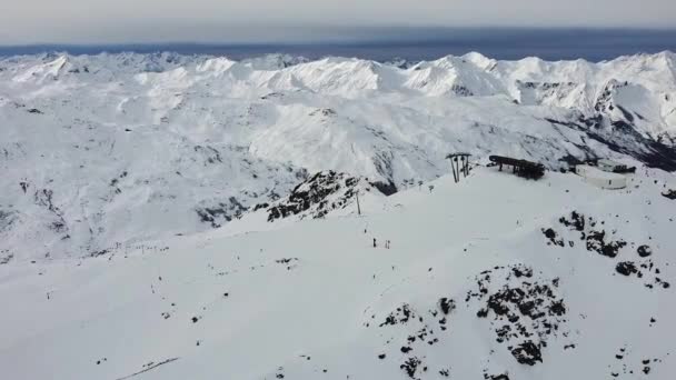 Aerial View Les Trois Vallees Valley France Europe — Video