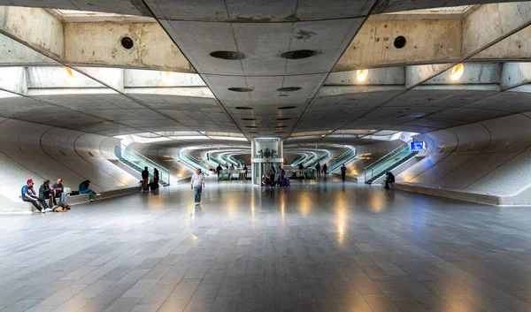 Lisbona Portogallo Novembre Architettura Moderna Alla Stazione Oriente Gare Oriente — Foto Stock