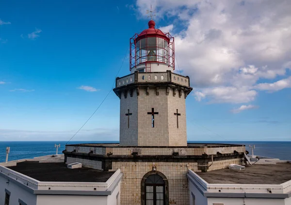 Farol Arnel Lighthouse Sao Miguel Island Azores Portugal — Stock Photo, Image