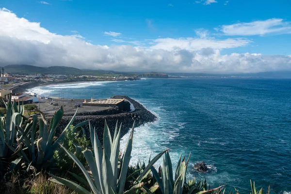 Uitzicht Kustlijn Van Azoren Sao Miguel Portugal Europa — Stockfoto