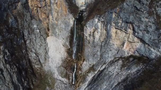 Бока Водоспад Слап Бока Один Найвищих Водоспадів 139 Метрів Словенії — стокове відео