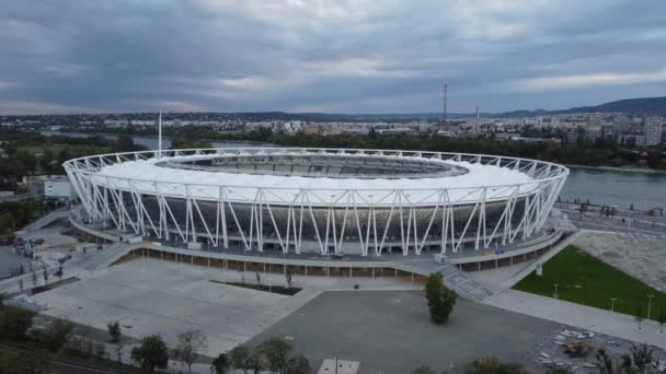 Widok Lotu Ptaka Budapest National Athletics Centre Węgry Europa — Wideo stockowe