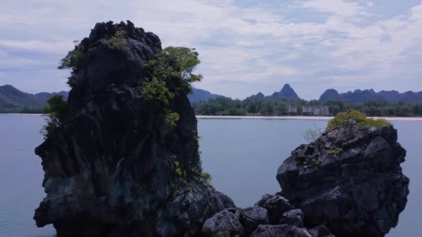 Gyönyörű Kilátás Nyílik Tengerpartra Langkawi Szigeten Malajzia Ázsia — Stock videók