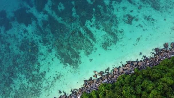 Widok Lotu Ptaka Wyspę Tioman Malezji Azja — Wideo stockowe