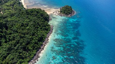 Aerial view of Tioman Island in Malaysia, Asia clipart