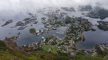 Floya Mountain in Svolvaer, Lofoten Islands Norway, Europe clipart