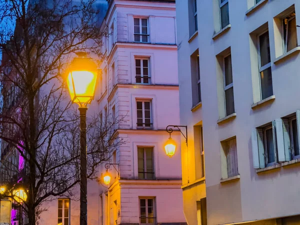 Light Stand Paris Downtown Street Evening Night — Stock Photo, Image
