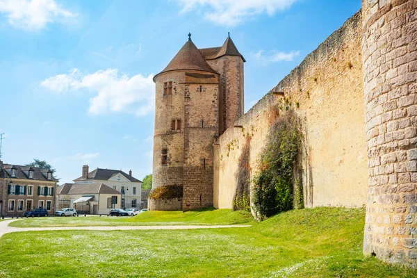 Blandy Les Tours Kalesinin Dış Duvarları Kuleleri Ile France Seine — Stok fotoğraf