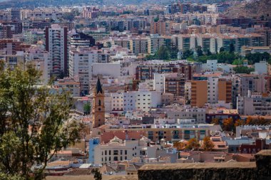 Eski kasaba ve San Pablo Malaga Kilisesi veya Parroquia Endaluza, İspanya