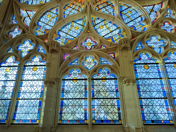 Vitrage Coloré Sainte Chapelle Vincennes Intérieur France — Photo