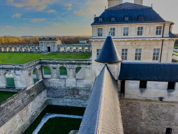 Tagene Væggene Chateau Vincennes Slot Tidligere Kongelige Bopæl Franske Konger - Stock-foto