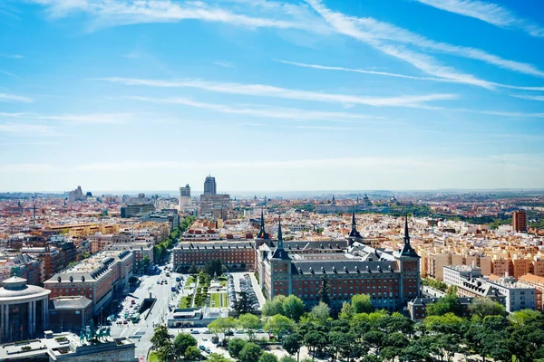Panorama Madrid City General Headquarters Air Space Force Calle Princesa — Stock Photo, Image