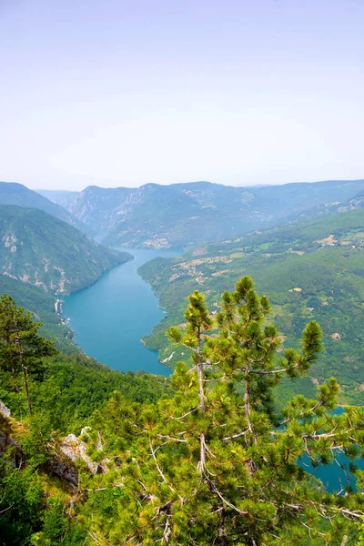 stock image Nature's Gem: Perucac Lake reflects tranquil serenity as Banjska Stena viewpoint unveils the breathtaking charm of Mount Tara - images