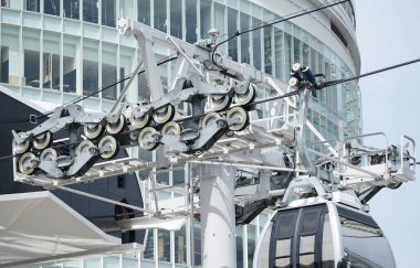  Şehir Ulaşım Ropeway Çelik Kule Montajlı Makara                              