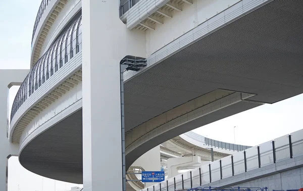 Estrutura Aço Construção Carro Estrada Urbana Japão — Fotografia de Stock