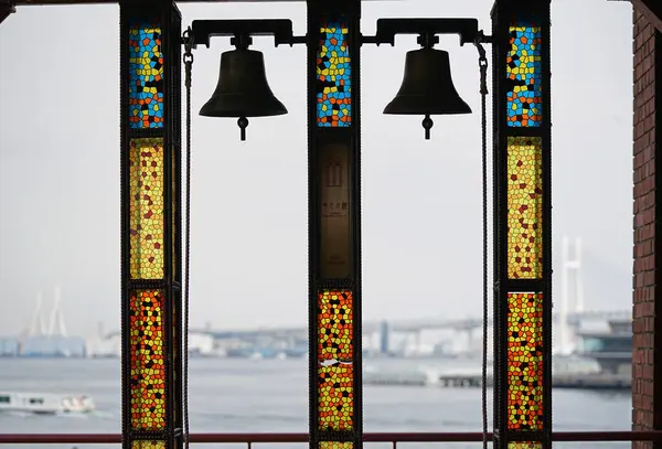 Japão Sightseeing Tour Bell Com Vista Para Porto Yokohama Port — Fotografia de Stock