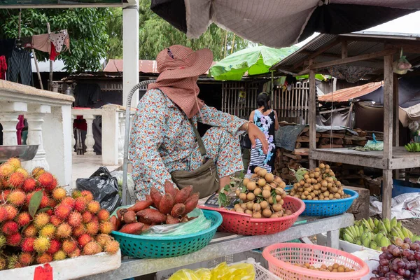 Negozio Frutta Verdura Nelle Strade Phnom Penh — Foto Stock