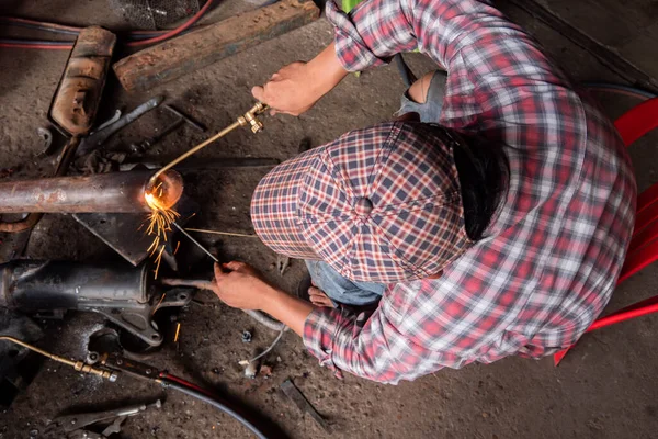 Phnom Penh Blacksmith His Workshop — Stock Photo, Image