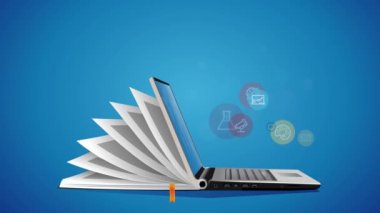 IT İletişim - e-öğrenme - bilgi tabanı olarak internet ağı - kitap kavramı olarak dizüstü bilgisayar