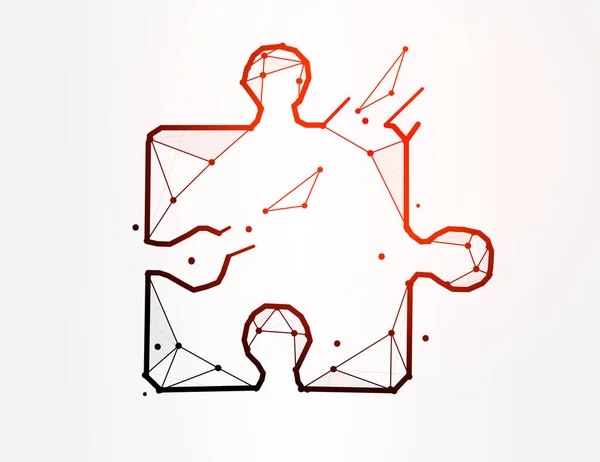 Многоугольный Векторный Рисунок Головоломки Белом Фоне Искусство Пуанкаре — стоковый вектор