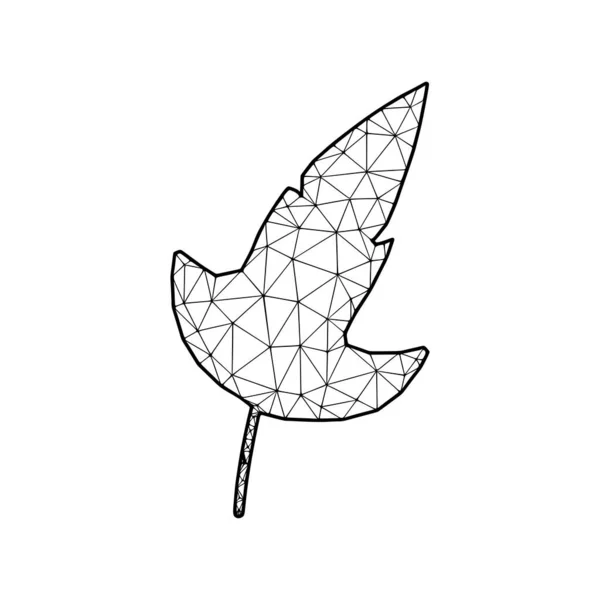 白地に孤立した多角形の葉ベクトル図 — ストックベクタ