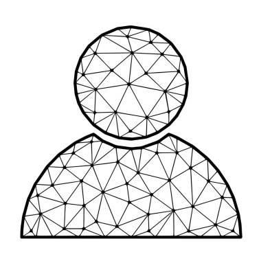 Beyaz arkaplanda izole edilmiş çokgen vektör simgesi kullan.