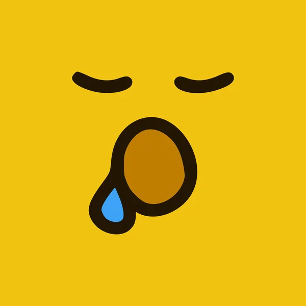 Spící Emotikon Stylu Čmáranice Výrazy Karikatury Obličeje Izolované Žlutém Pozadí — Stockový vektor