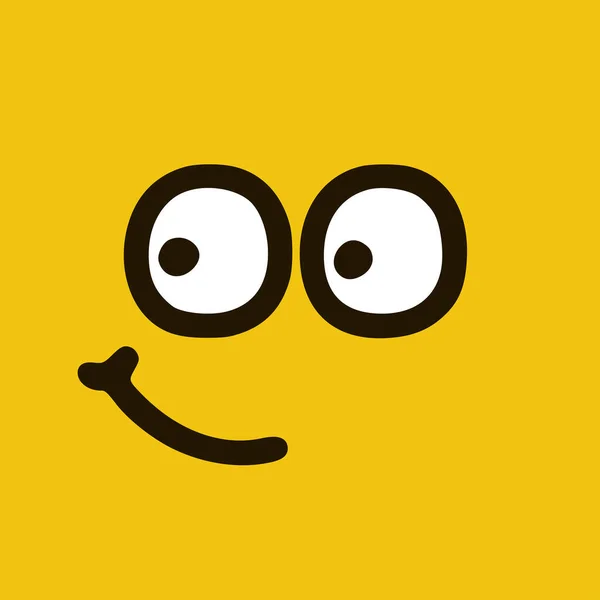 Šťastný Emotikon Stylu Čmáranice Výrazy Karikatury Obličeje Izolované Žlutém Pozadí — Stockový vektor