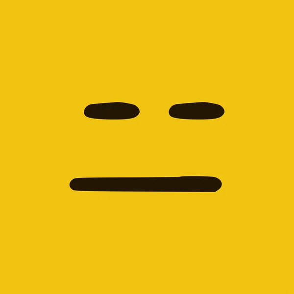 Сумний Емоціон Жовтому Тлі Каракулі Векторна Ілюстрація — стоковий вектор