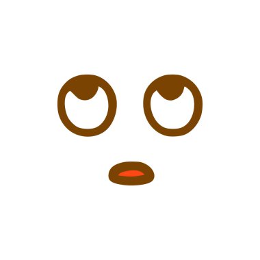 Üzgün yüz karalama ikonu. Beyaz arkaplanda izole edilmiş elle çizilmiş duygu biçimi